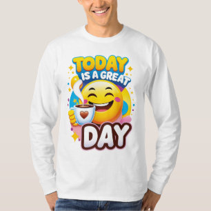 Today is a Big Day - Colorful Design Happy Emoji T-Shirt