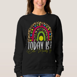 Today Is A Core Memory Day Leopard Boho Rainbow Sweatshirt