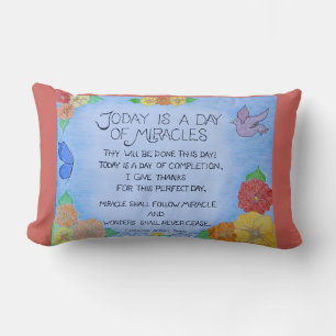 Today is a Day of Miracles - Throw Pillow (Red)