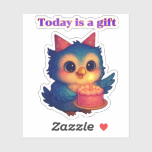 Today is a Gift – Cute Birthday Owl Affirmation