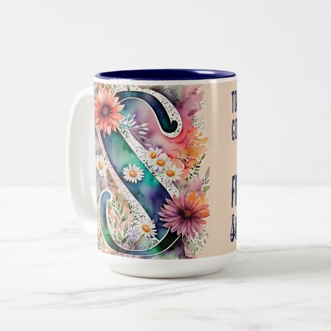 Today is a Good Day Fresh Start Motivational Quote Two-Tone Coffee Mug (Front Left)