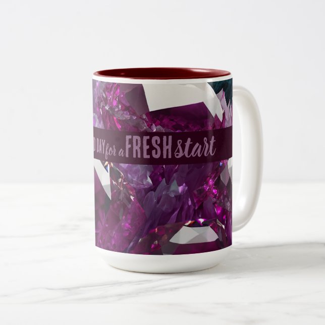Today is a Good Day Fresh Start Motivational Quote Two-Tone Coffee Mug (Front Right)