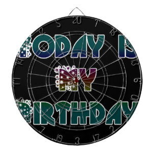 Today is My Birthday Art Print Dartboard