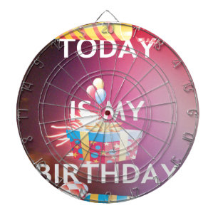 Today is My Birthday Art Print Dartboard