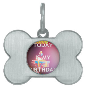Today is My Birthday Art Print Pet Tag