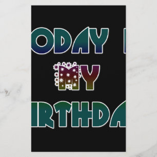 Today is My Birthday Art Print Stationery