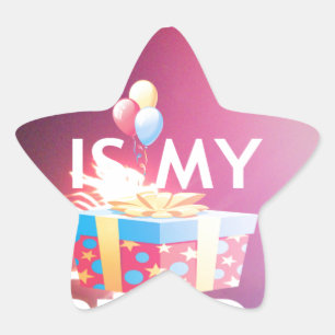 Today is My Birthday: Celebrate in Style! Star Sticker