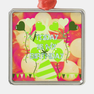 Today is My Birthday Metal Tree Decoration