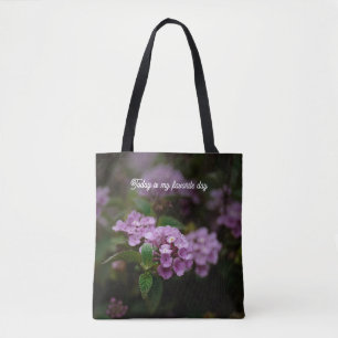 Today Is My Favorite Day - Moody Purple Floral Tote Bag