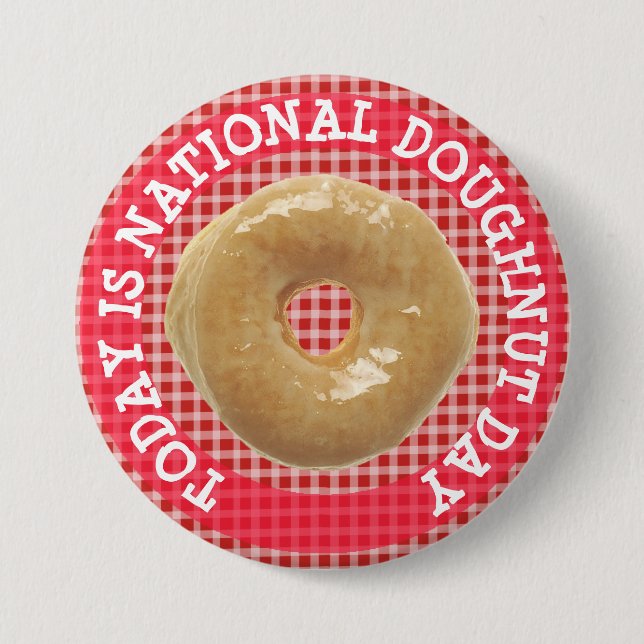 Today is National Doughnut Day Button (Front)