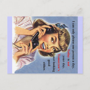 Today is Not Your Day - Retro Image mug Postcard