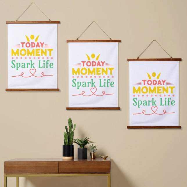 Today Moment, Spark Life Hanging Tapestry (Asymmetrical)
