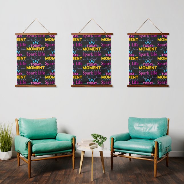 Today Moment, Spark Life Hanging Tapestry (Living Room)