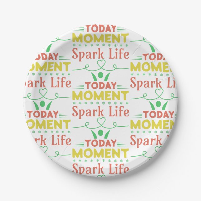 Today Moment, Spark Life Tote Bag Paper Plate (Front)