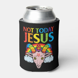Today Not Jesus Satan Goat Satanic Rainbow Satanis Can Cooler