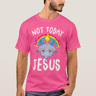 Today Not Jesus Satan Pansexual Baphomet Goat Pan  T-Shirt