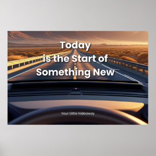 "Today"Positive Quotation "Wall art & Poster"  Poster