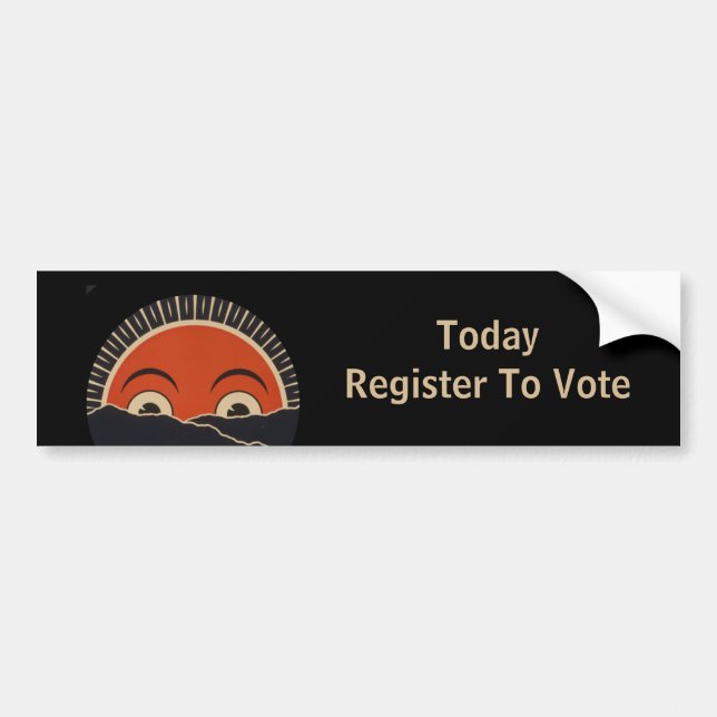 Today Register to Vote Bumper Sticker (Front)