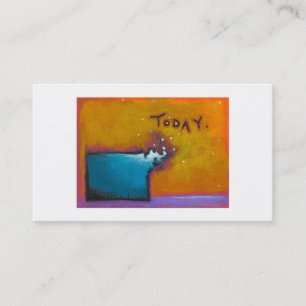 Today unique colourful expressive tiny art business card