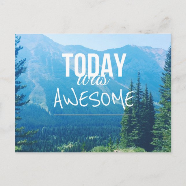 Today Was Awesome Postcard (Front)