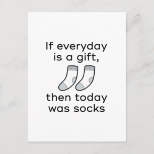Today Was Socks Postcard