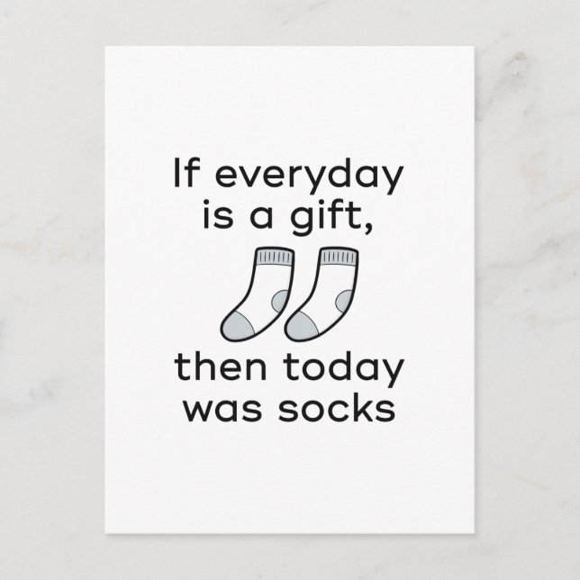 Today Was Socks Postcard (Front)