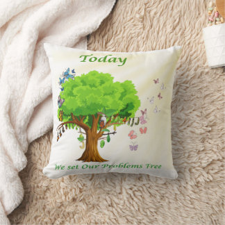 Today We Set Our Problems Free Cushion
