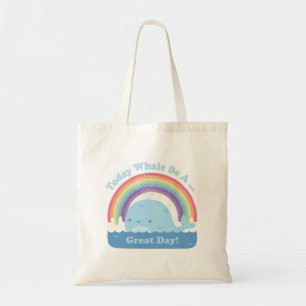 Today Whale Be A Great Day Pun, Cute Positive Tote Bag