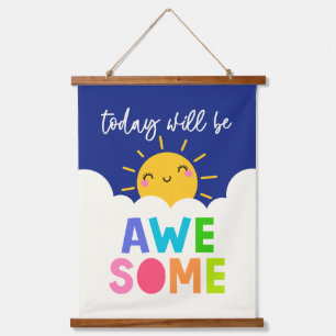 Today Will Be Awesome Hanging Tapestry