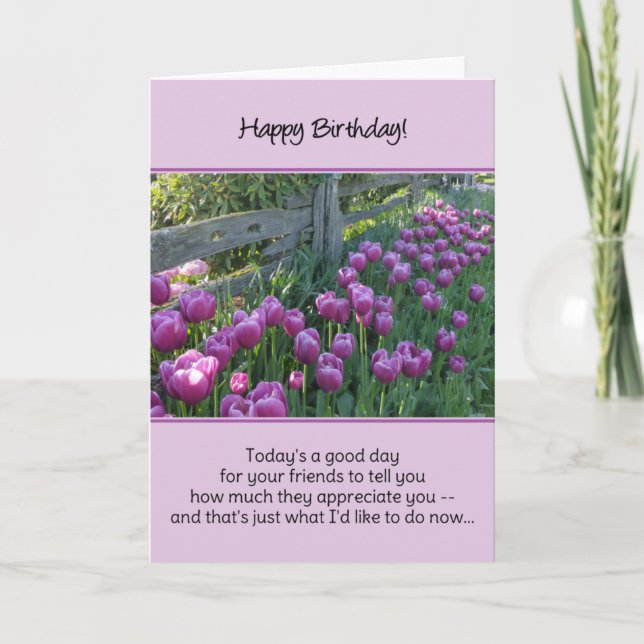 Today's a good day for your friends to tell you... thank you card (Front)