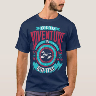 Todays Adventure is Rafting Geometric Fun Family T-Shirt