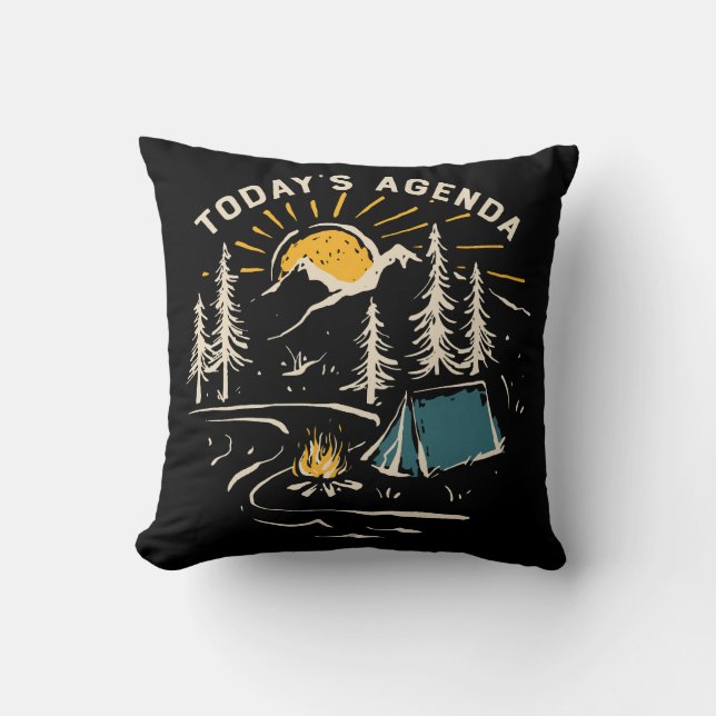 Today's Agenda Camping Cushion (Front)