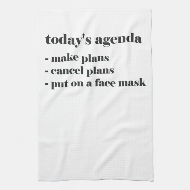 Today's Agenda Skin-care Lover Skin Esth Tea Towel (Vertical)