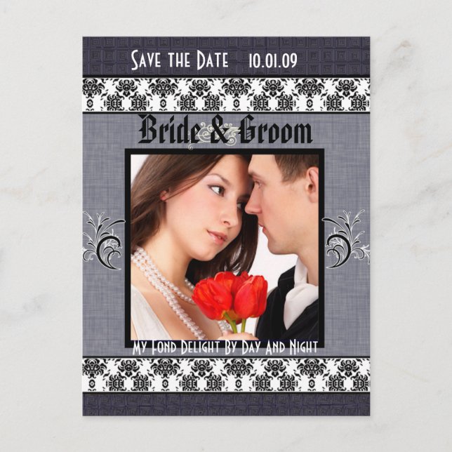 Today's Best Award! Save The Date with Your Photo Announcement Postcard (Front)