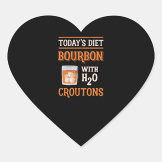 Today's Bourbon With Water Groutons Heart Sticker