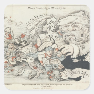 Today's Europe', 1887 Square Sticker