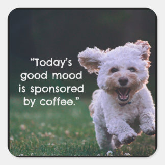 Today's good mood is sponsored by coffee square sticker