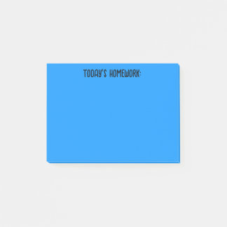 Today's Homework | Light Blue Post-it Notes