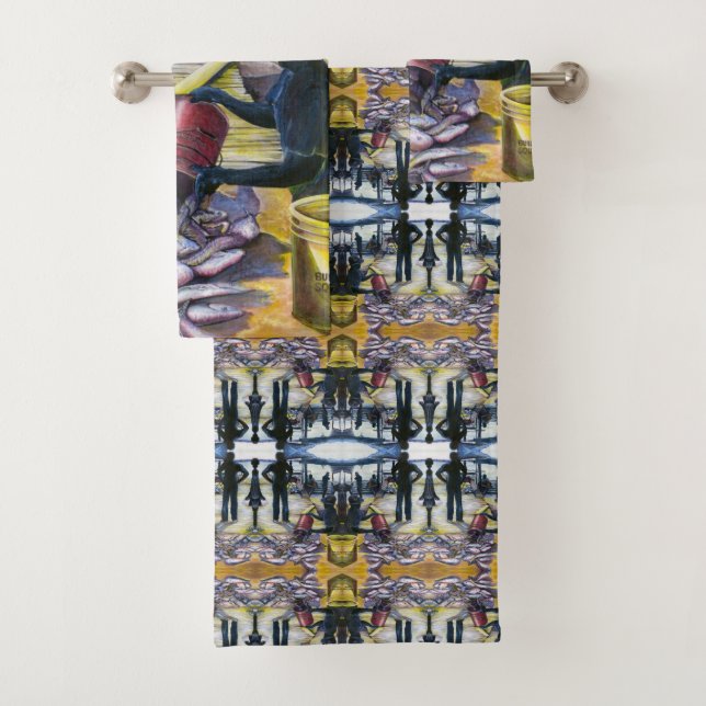 Today's Menu, Harbour Island, Bahamas Bath Towel Set (Insitu)