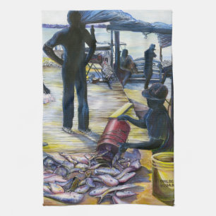 Today's Menu, Harbour Island, Bahamas Tea Towel