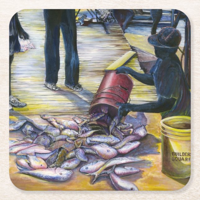 Today's Menu, Harbour Island Square Paper Coaster (Front)