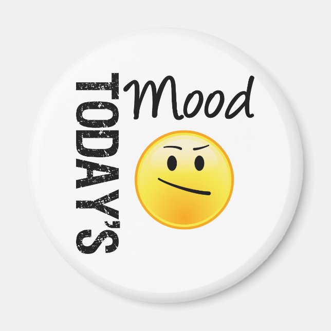 Today's Mood Emoticon Annoyed Magnet (Front)