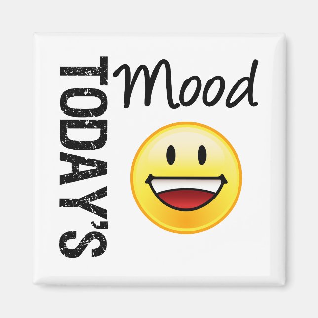 Today's Mood Emoticon Toothy Smile Magnet (Front)