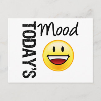 Today's Mood Emoticon Toothy Smile Postcard