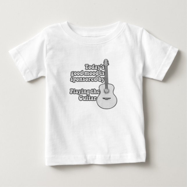 Today's mood is sponsored by the guitar. B&W Baby T-Shirt (Front)