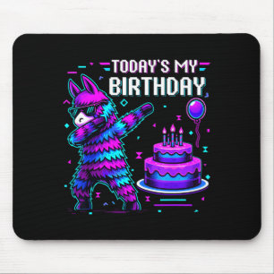 Todays My Birthday Llama Pinata Birthday Party Boy Mouse Pad