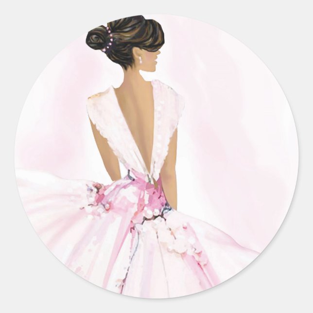 Today's Pretty Classic Round Sticker (Front)