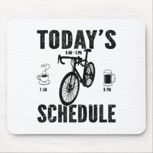 Today's Schedule Mountain Biking Cycling Vintage B Mouse Pad