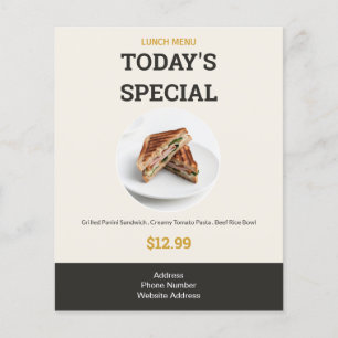 Today's Special Food Business Modern Lunch Menu