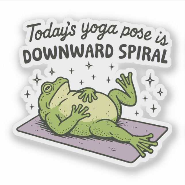 Today's yoga pose is downward spiral funny frog (Front)